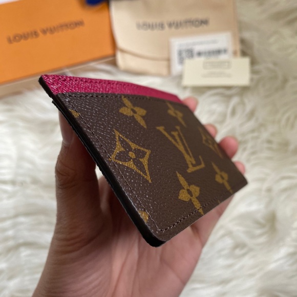 ‼️SOLD‼️AUTHENTIC Monogram card holder- Fuschia 💖 - Picture 5 of 5